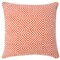 Laddha Home Designs 20" Orange and White Tribal Pattern Square Throw Pillow